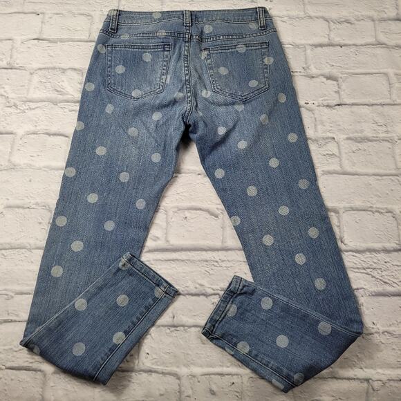 Michael Michael Kors Selma Skinny Polka Dot Jeans size 2P - Picture 9 of 16